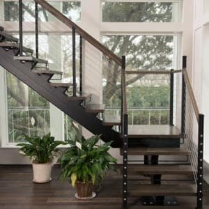 space maximizing floating stairs
