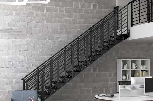 Metal Staircases Prefab Indoor, Outdoor Handrails For Steps Metal