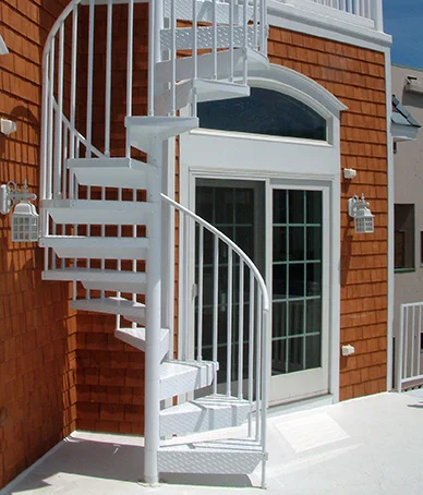 The Nantucket Spiral Stair - Aluminum Outdoor Stair